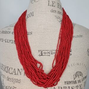 30 strand coral bead necklace